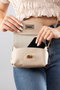 Zoozie Bags Bolso Bandolera de Piel de PU Beige